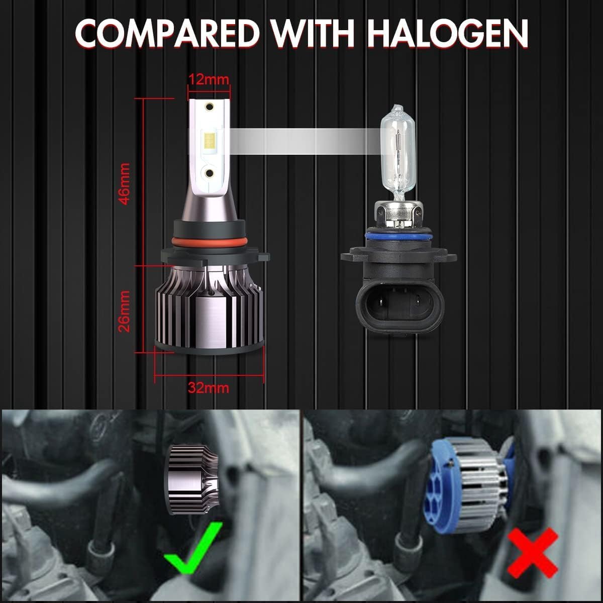 Fit For Chevy Silverado 1500 2500 3500 HD (1999-2002) LED Headlight Bulbs,9005 9006 High Low Beam + 880 Fog Lights,Super Bright Cool White, Plug and Play,Pack of 6