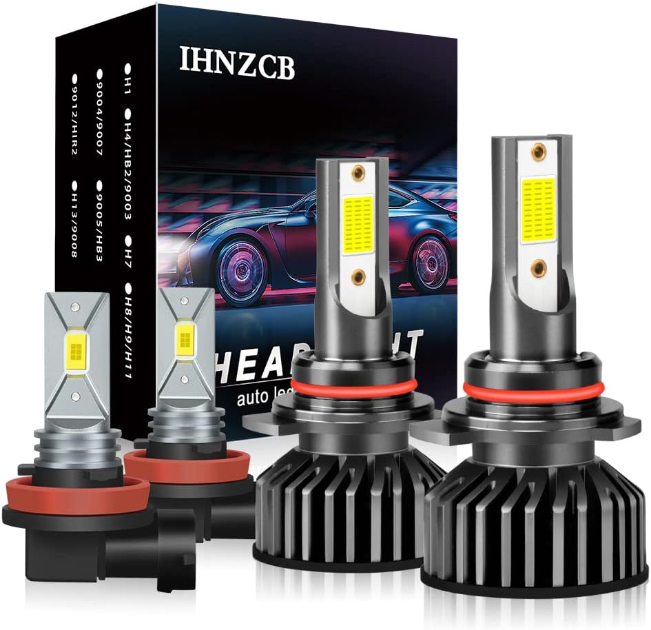 Fit for Chevrolet Silverado 1500(2007-2015) Chevy Silverado 2500 HD 3500 HD(2007-2019) Combo 9005 High Beam H11 Low Beam LED Headlight + 5202/H16 Fog Light Bulbs Kits,6000K Super Brighter