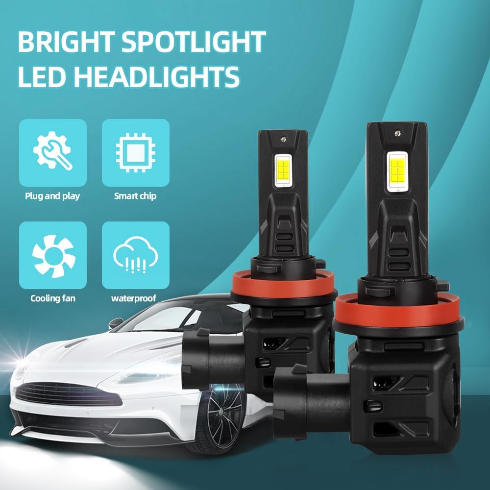 fit for Nissan Rogue 2014-2020 Led Headlight Bulbs, H9 H11 led headlights High&Low Beam+H11 Led Fog Lights, 800% Super Bright H9 H11 Light Bulbs, IP68 waterproof H9 H11 Led Lights 6pcs