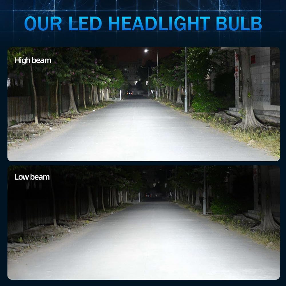 Fit (1999-2002) for CHEVROLET CHEVY SILVERADO 1500 LED Headlight Bulbs,9005/HB3 High Beam+9006/HB4 Low Beam+880 Fog Light Led Headlight Bulbs 500% Brightness 80W 36000LM 6500K Cool White 6PCS
