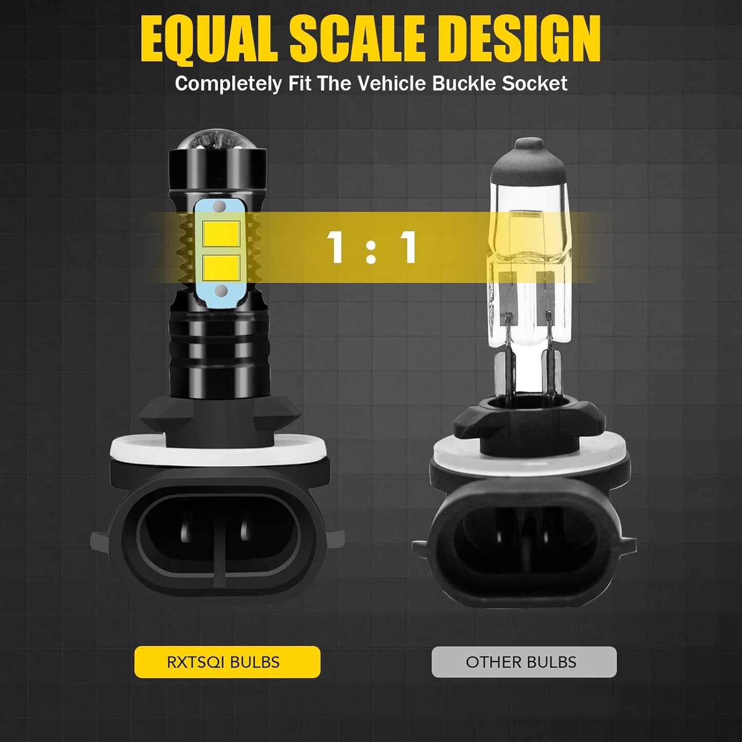 881/886/894/862 LED Headlight For 2014-2020 2021 2022 2023 Polaris Ranger 400 500 570,Xenon White Long Lifespan LED Bulbs Combo,Plug N Play Headlight Bulbs,Pack of 2