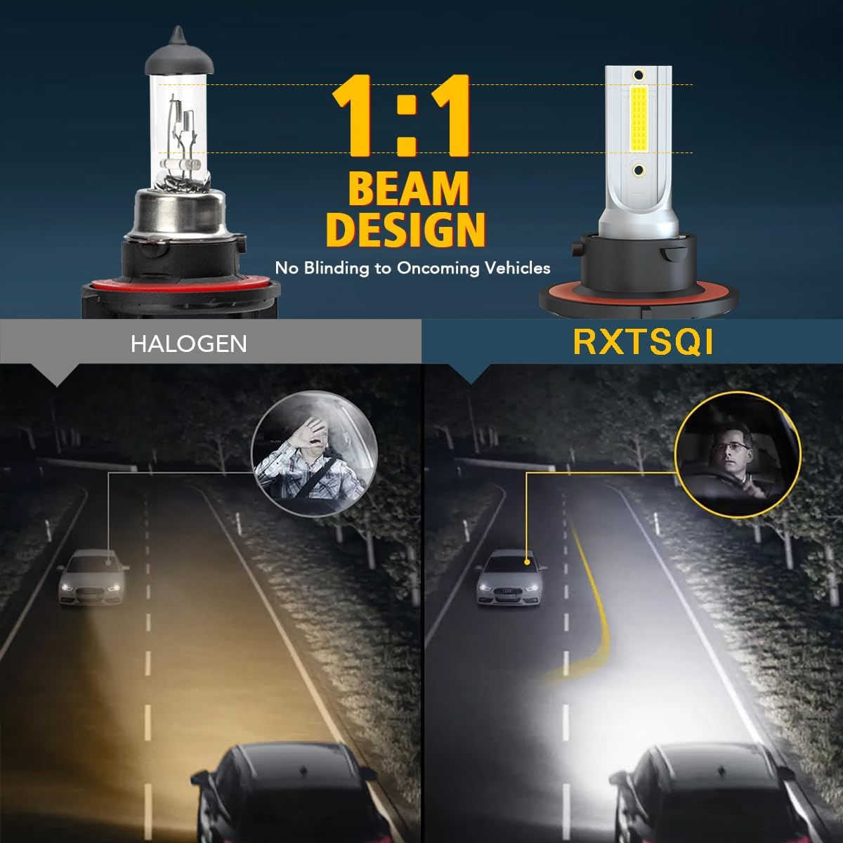 fit for Chevy Camaro 2010-2013,9008/H13 Hi/Lo Headlight Bulbs+5202 Fog Light Bulbs,500% Brightness 6000K 38000LM 130W Light Bulbs,Mini Size Headlight Bulbs,IP68,4PCS