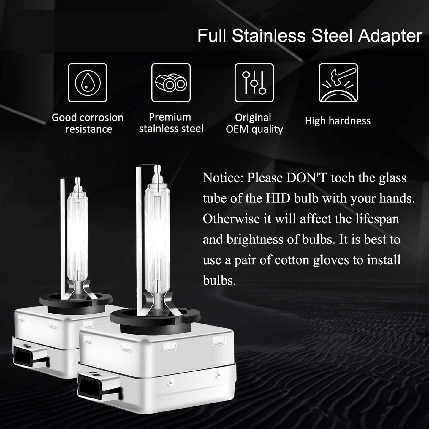Fit for Cadillac DTS 2006-2011 6000K D1S HID Headlight Bulbs 35W Plug N Play D1S HID Headlight Bulb High/Low Beam, Pack of 2