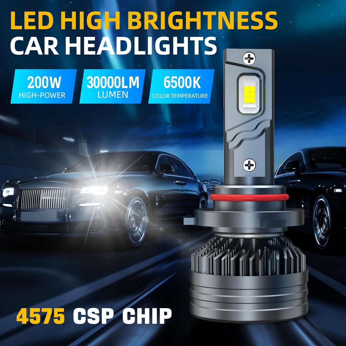 Fit (2015-2019) for HONDA CRV CR-V LED Headlight Bulbs,9005/HB3 High Beam+H11/H9 Low Beam+H11/H8/H16 fog light Led Bulbs 600% Brightness 200W 30000LM 6500K Cool White 6PCS