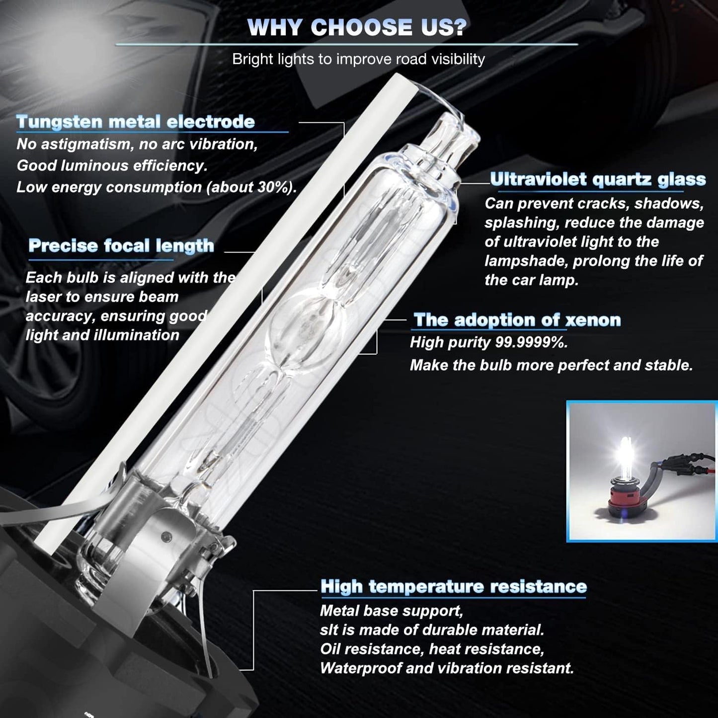 Fit for Acura MDX 2007-2013 LED Bulbs, 9005 LED Bulbs High Beam+D2S Hid Bulbs+H11 LED Fog Light Bulb, 6500K Cool White, 500% Super Bright, 6 Pcs Headlights Bulbs