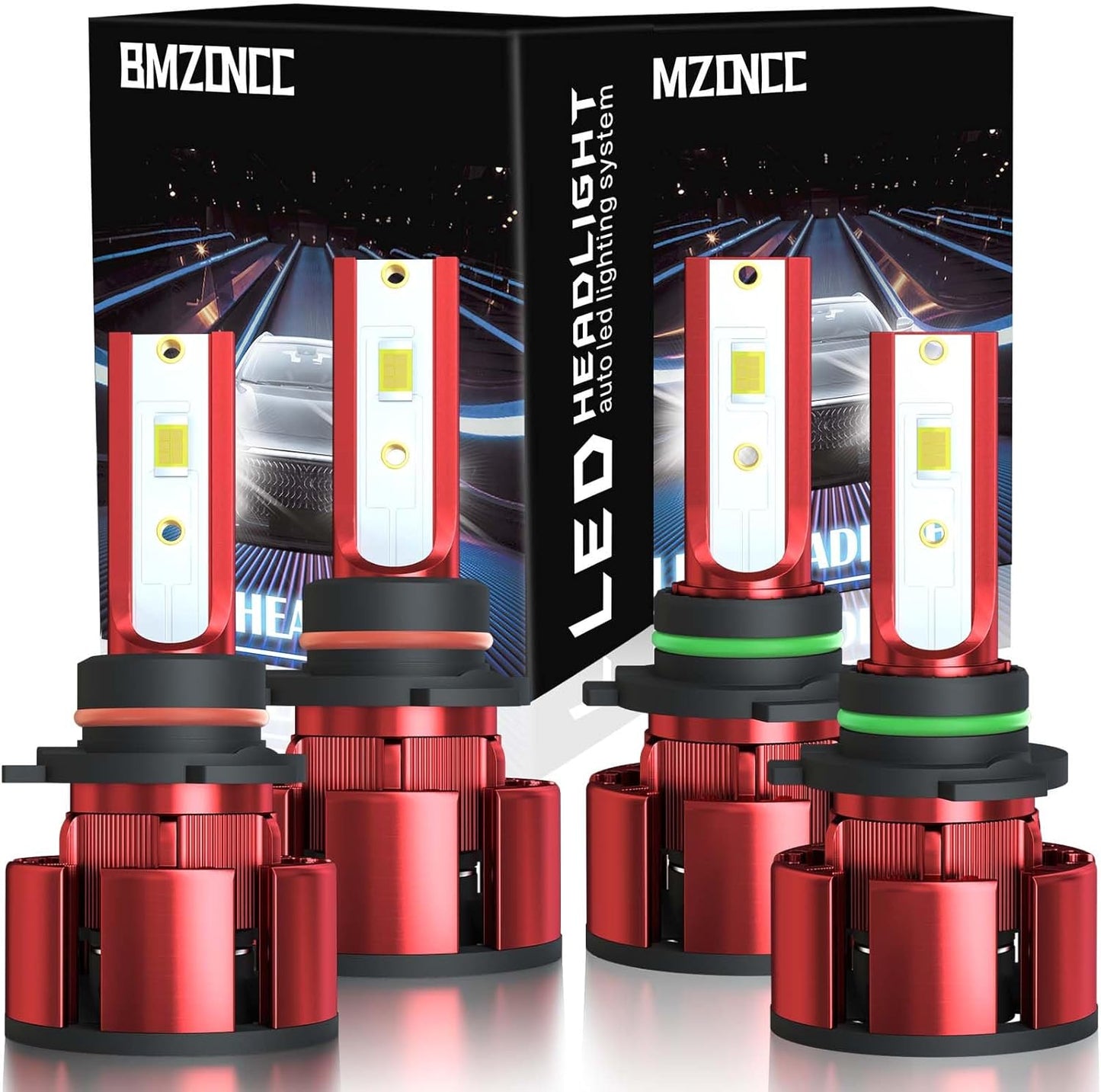 Fit For GMC Yukon XL (2007-2014) LED Bulbs, H13 High/Low Beam Led Bulbs+5202 Led Fog Light Bulbs With 6000K Cool White, IP68 Waterproof Plug and Play, 4PCS