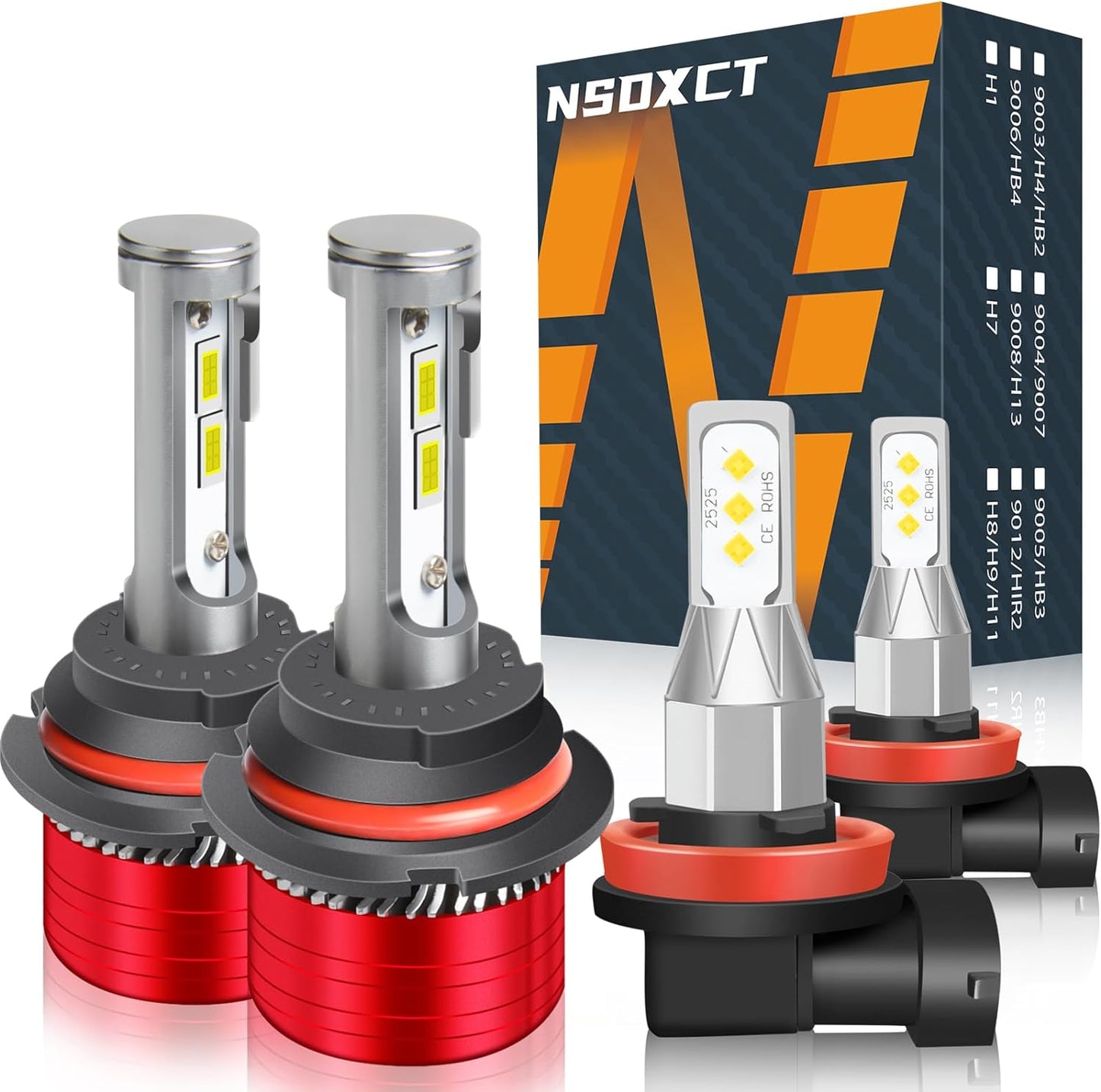 Fit For Ford F250 F350 F450 F550 (2005-2020) Led Headlight Bulbs, 9008 High Beam+9008 Low Beam+9145 Fog Light LED Bulbs, 6PCS