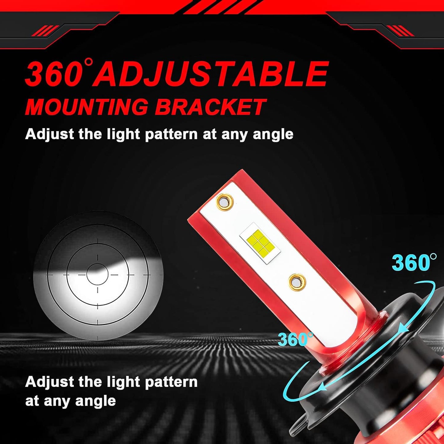 Fit 2016-2018 for HYUNDAI TUCSON LED Headlight Bulbs,H7 High Beam+H7 Low Beam Led Headlight Bulbs 500% Brightness 80W 38000LM 6500K Cool White 4pcs Led Bulbs Kit