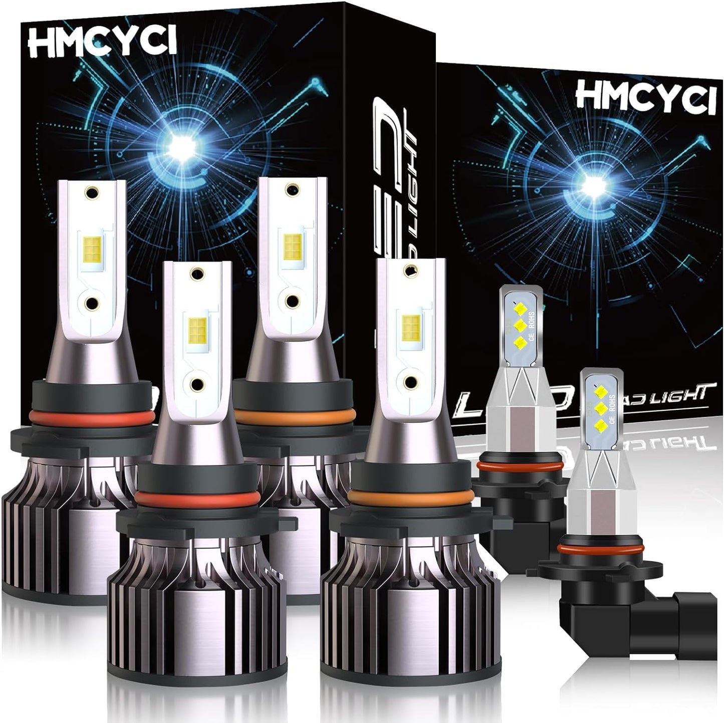 Fit For Chevy Silverado 1500 2500 3500 HD (1999-2002) LED Headlight Bulbs,9005 9006 High Low Beam + 880 Fog Lights,Super Bright Cool White, Plug and Play,Pack of 6