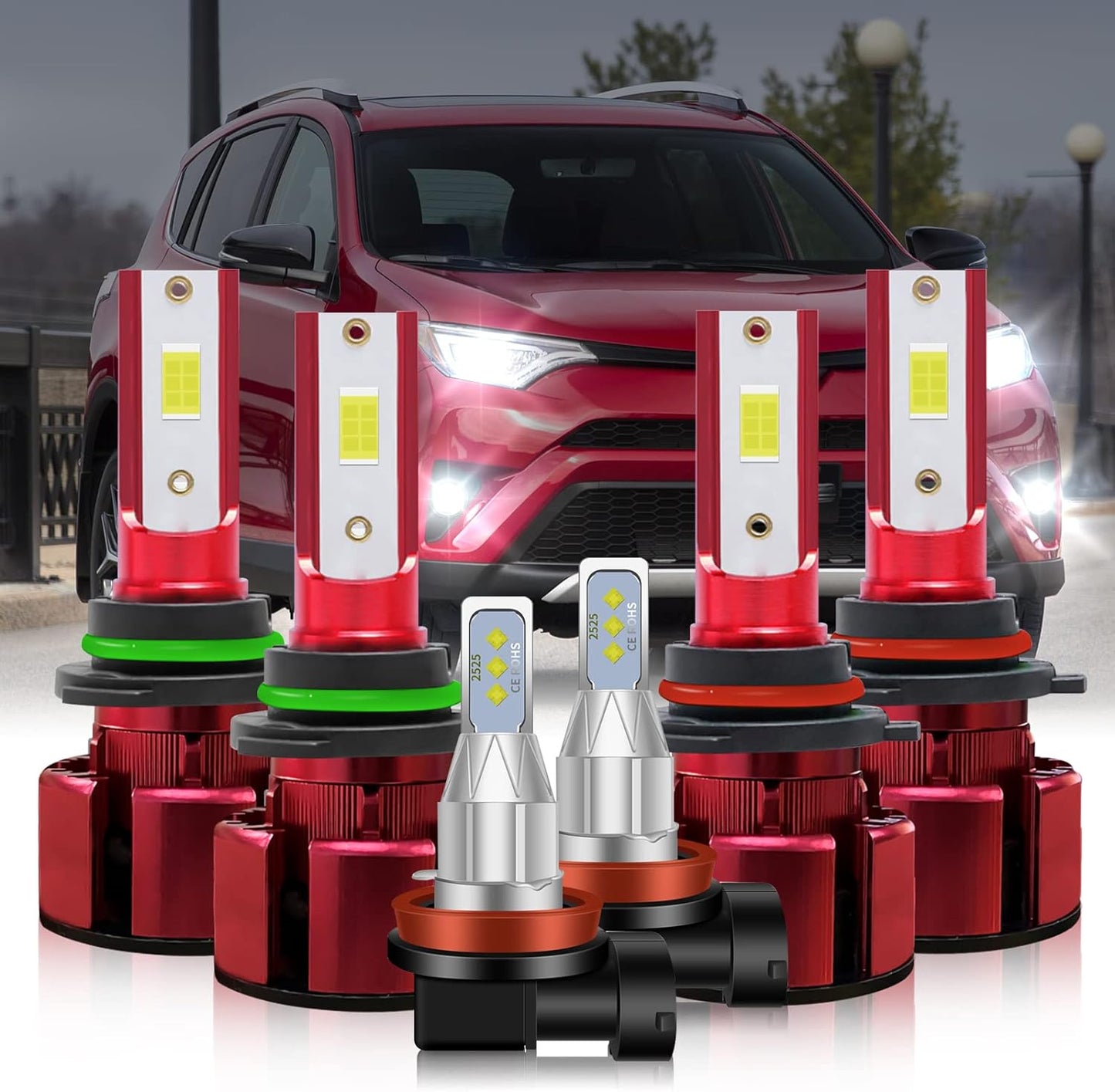 Fit for INFINITI FX35(2003-2011) HID Headlight Bulbs,D2S High/Low Beam Led Bulbs 38000LM 6000K Cool White 2pcs Led Bulbs Kit