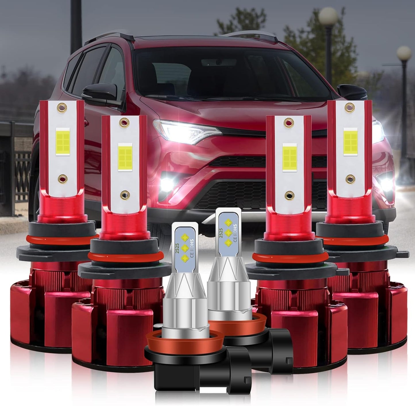 Fit for INFINITI FX35(2003-2011) HID Headlight Bulbs,D2S High/Low Beam Led Bulbs 38000LM 6000K Cool White 2pcs Led Bulbs Kit