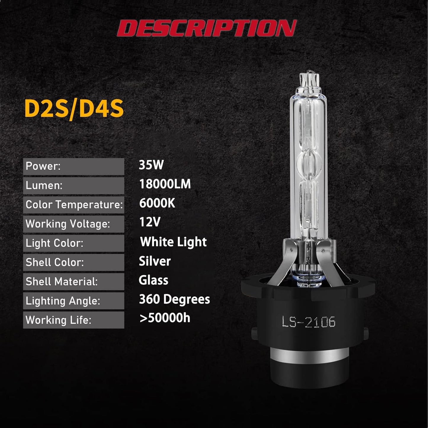 Fit for Infiniti QX60(2014-2015) HID Headlight Bulbs,D2S High Beam and D2S Low Beam and H11/H8/H16 Fog Beam Led Bulbs 38000LM 6000K Cool White 6pcs Bulbs Kit