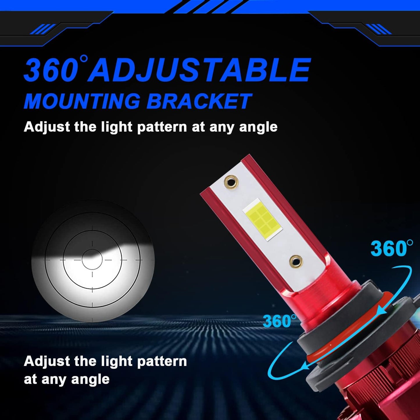 Fit for Dodge Journey(2010-2019) LED Headlight Bulbs 9005 High Beam + 9006 Low Beam + 2504 LED Fog Lights LED Headlamps Combo, 6000K Cool White, Plug-n-Play Halogen Replacement Kits, 6 PCS