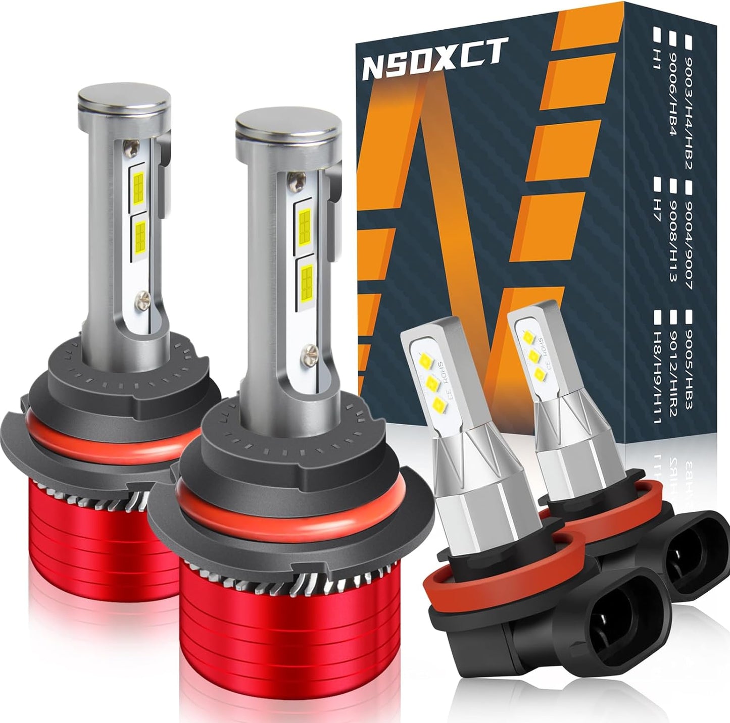 Fit For Ford F250 F350 F450 F550 (2005-2020) Led Headlight Bulbs, 9008 High Beam+9008 Low Beam+9145 Fog Light LED Bulbs, 6PCS