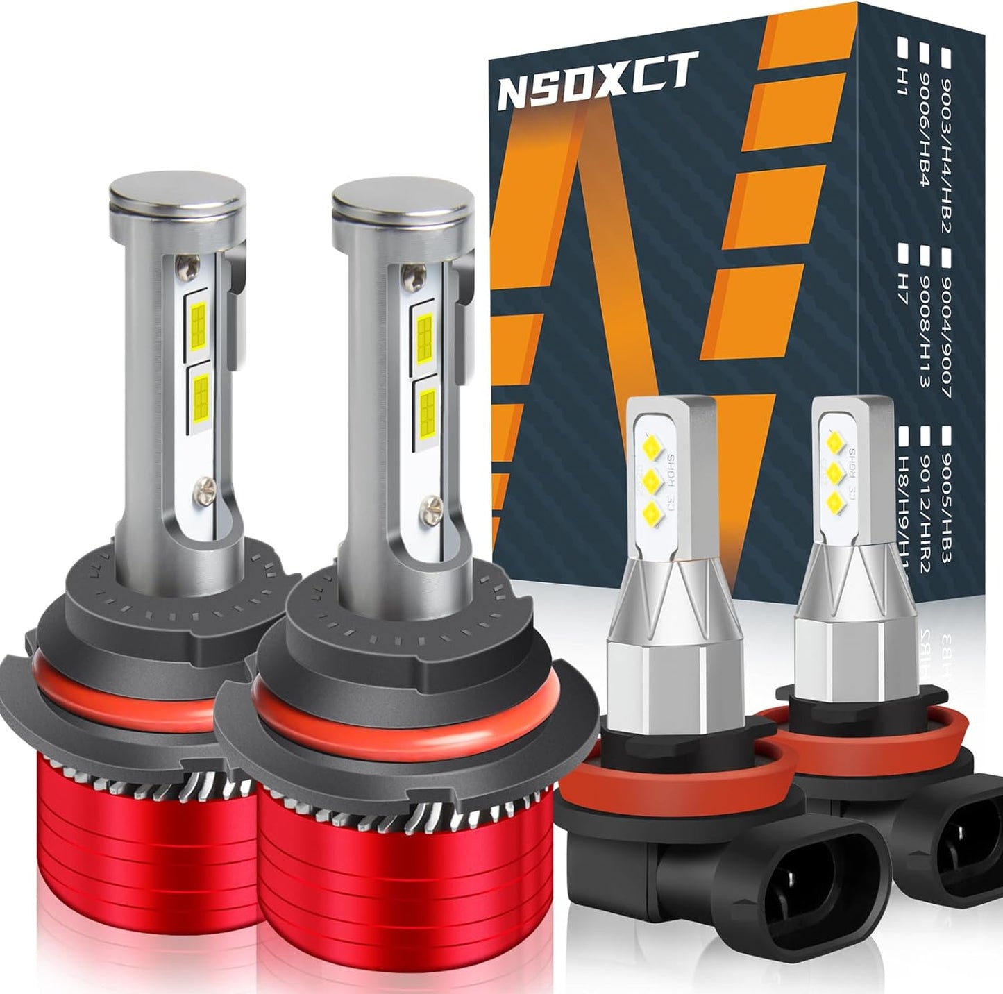 Fit For Ford F250 F350 F450 F550 (2005-2020) Led Headlight Bulbs, 9008 High Beam+9008 Low Beam+9145 Fog Light LED Bulbs, 6PCS