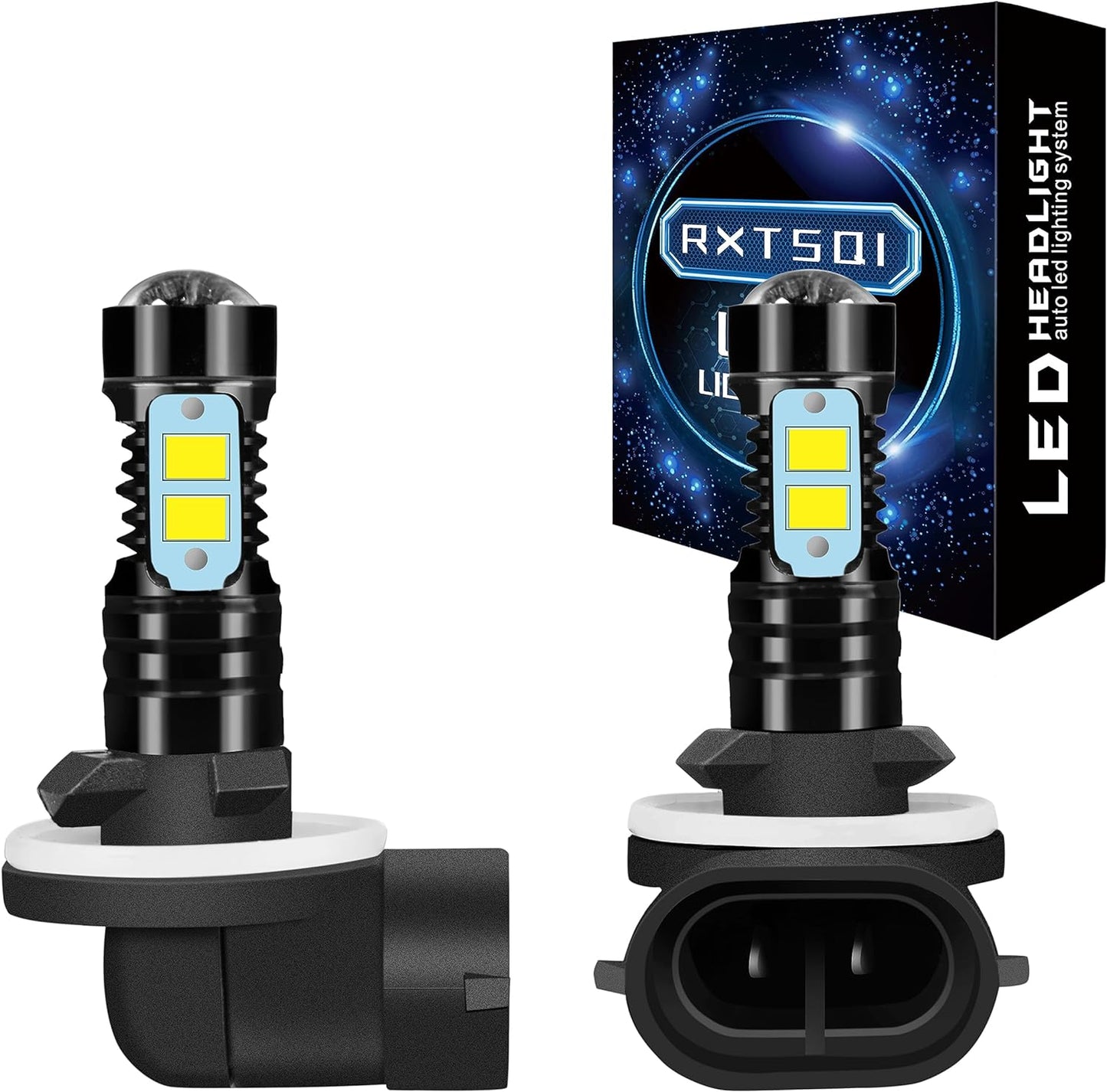 Bulbs Fit for 2014-2021 Honda Pioneer 500 700,6000K Xenon White Long Lifespan Hi/Lo Light Bulbs,881/888/886/862 Driving Light Bulbs,Plug N Play,IP68 Waterproof,2PCS