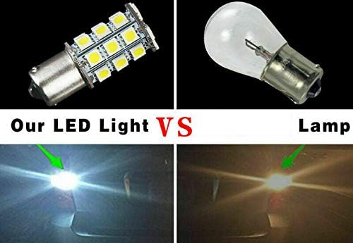 SHENKENUO 2PCS Troy-Bilt lawn tractor light bulbs 1141, 1156, 2056 led Cool White / 27 LED