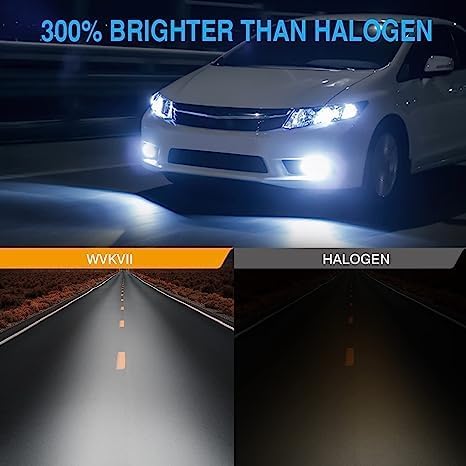 Motorbike Car LED light H7 Fog Light Bulb, 16000LM, 6000K Cool White, 50,000 hours life, for Yamaha YZF R1 R3 R6 R6S 2007-2014/R3 2015-2019/R6 2003-2012/RS 2006-2009/YZF/R6 R6S