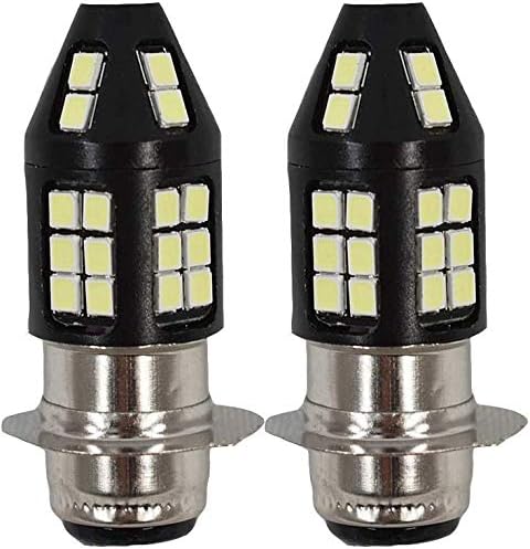 SHENKENUO H6 6000K Led Headlight Bulbs for Honda Sportrax TRX400EX 1999-2008 Kawasaki BAYOU 300 PRAIRIE 300 360 400 Suzuki Eiger 400 Vinson 500 Yamaha GRIZZLY 350 400 600, 2 PCS LED Light Bulbs