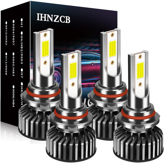 Fit For Freightliner Columbia 2005-2012 LED Headlight Combo 9005/HB3 High Beam+9006/HB4 Low Beam Headlight Bulbs,6000K White For Truck