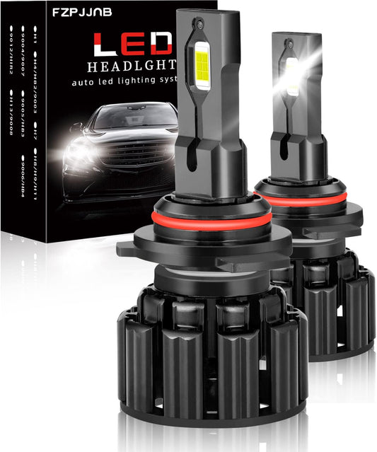 Fit for FORD EDGE (2011-2014) LED Headlight Bulbs, Super Bright 20000LM 9012/HIR2 High/Low Beam LED Headlamps, Plug-n-Play Halogen Replacements, 6500K Cool White Light, 2PCS