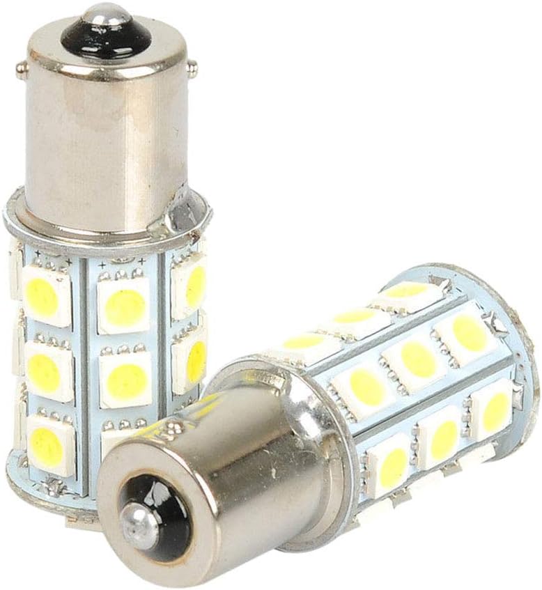 SHENKENUO 2PCS Troy-Bilt lawn tractor light bulbs 1141, 1156, 2056 led Cool White / 27 LED