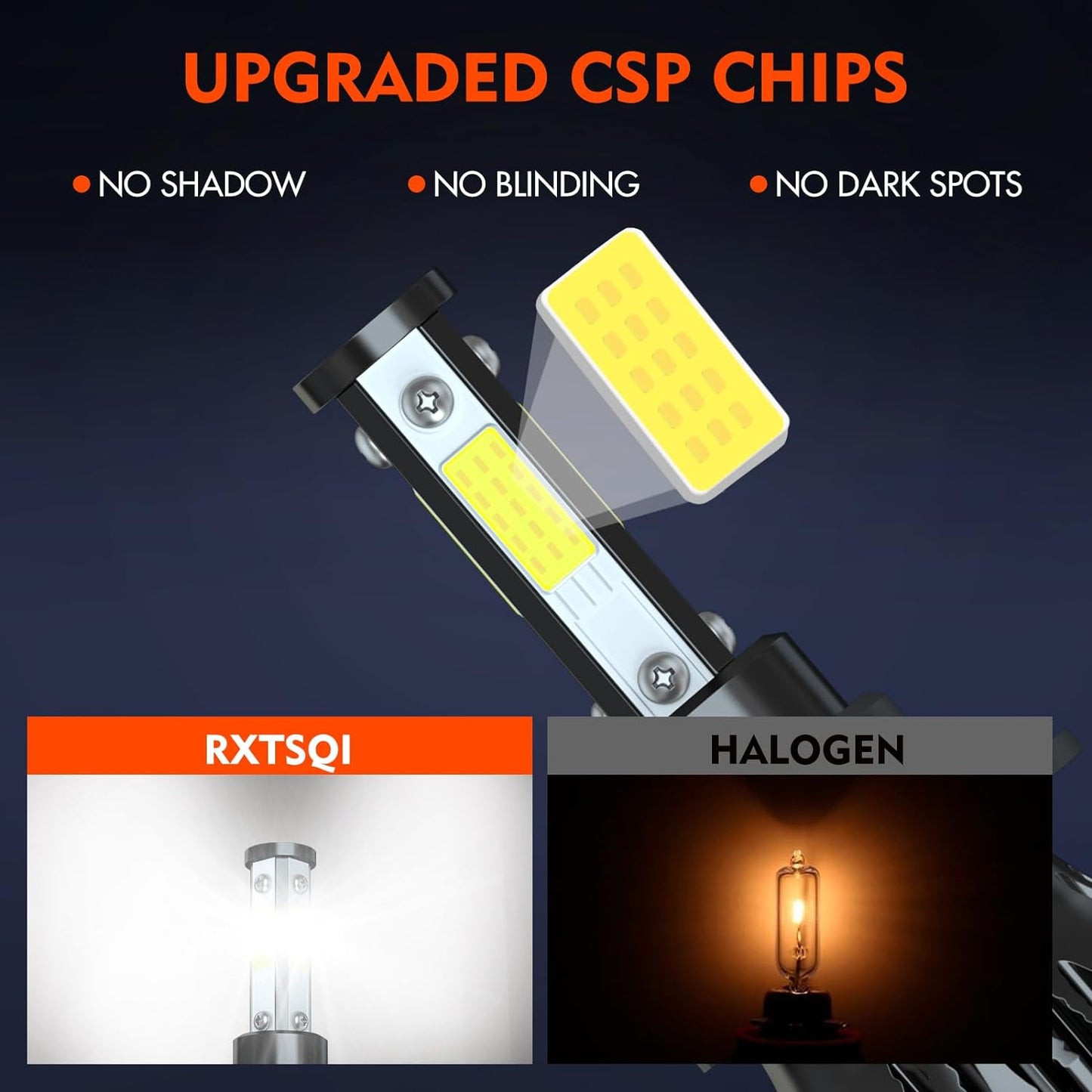 Dedicated Bulbs fit for GMC Acadia 2013-2019,9012 Hi/Lo Headlight Bulbs+H11 Fog Light,500% Brightness 6000K 30000LM 80W Light Bulbs,Plug and Play,Replacement Bulbs,IP68,4PCS