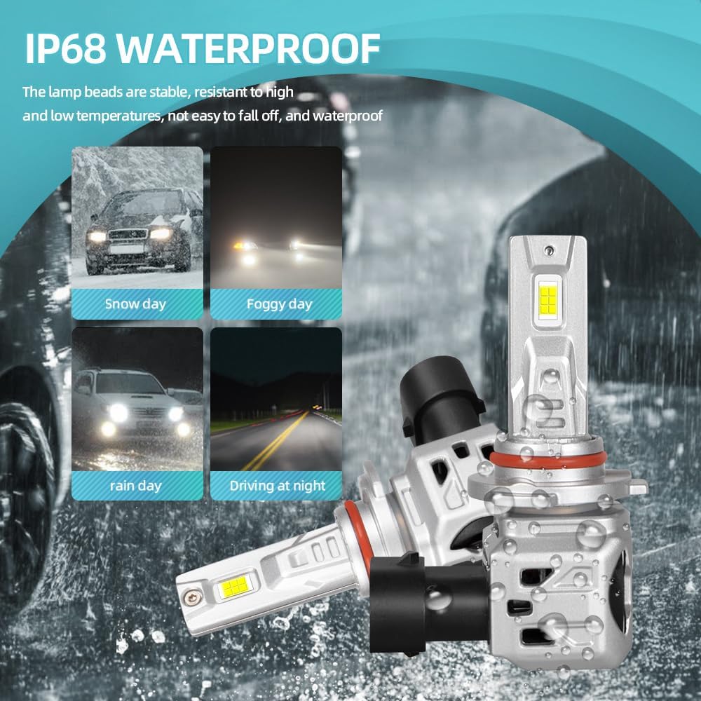 Fit for Ford F150 2015-2023 Led Headlight Bulbs, 9005 H11 Led headlights Hi&Lo Beam+9140 Led Fog Lights, 800% Super Bright 9005 H11 9140 Light Bulbs, 9005 H11 9140 Bulbs for Safer Driving, 6pcs