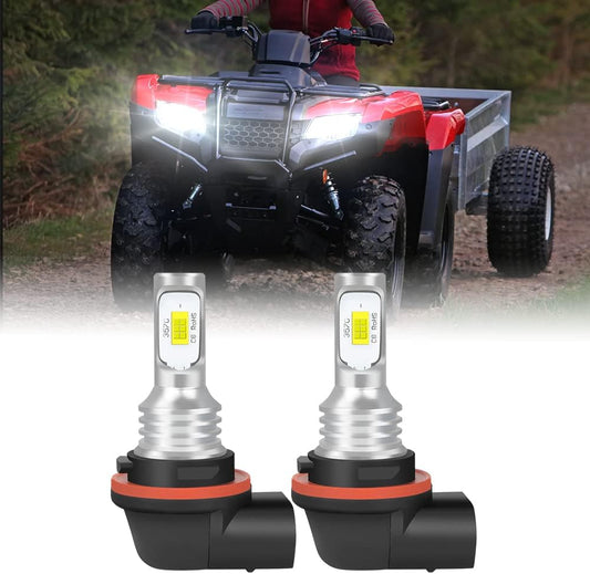 Fit For Honda Rancher TRX420 TRX500 2014-2022 LED Headlight Bulbs,34901-HR3-A21 ATV UTV Accessories,6000K Cool White,2pcs led bulbs