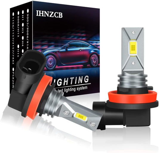H11 H8 H16 LED Fog Light Bulbs 6000K Cool White Super Brighter Lamp for LED Daytime Running Lights DRL or Fog Light,Replacement Halogen Bulbs,2PCS LED Bulbs