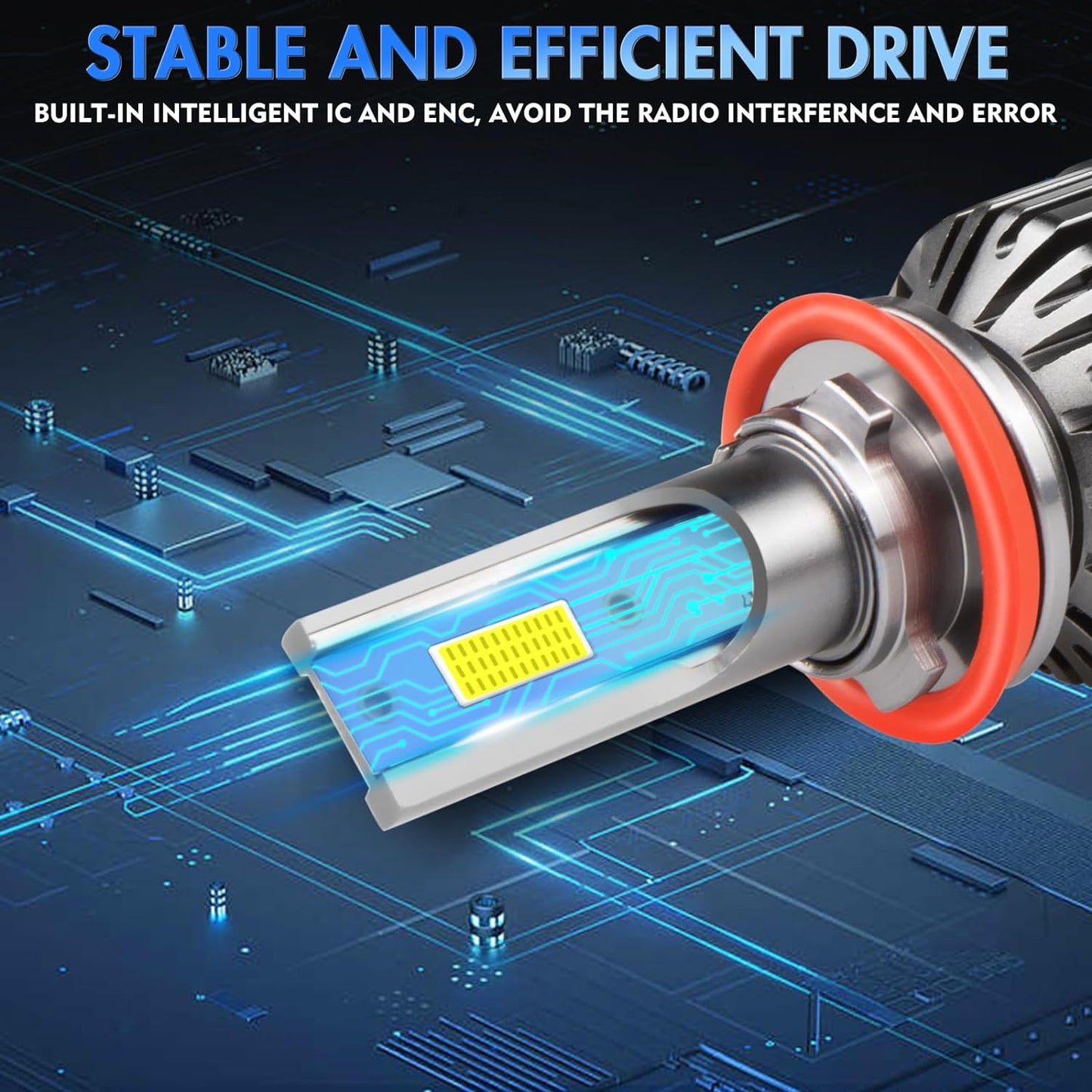 Fit For ford fusion 2019-2020 LED Headlight Bulbs, H9 High Beam and H11 Low Beam LED Headlight Bulb Kit, 60W 28000LM 6000K White Super Bright, Plug and Play, Pack of 4