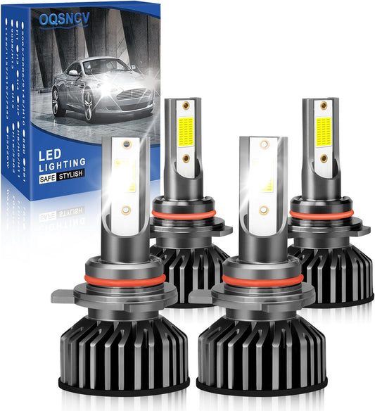Fit For GMC ACADIA 2013-2019 LED Bulbs, 9012 High/Low Beam LED Bulbs, 60W 28000LM 6000K White Super Bright, Plug and Play, Pack of 4