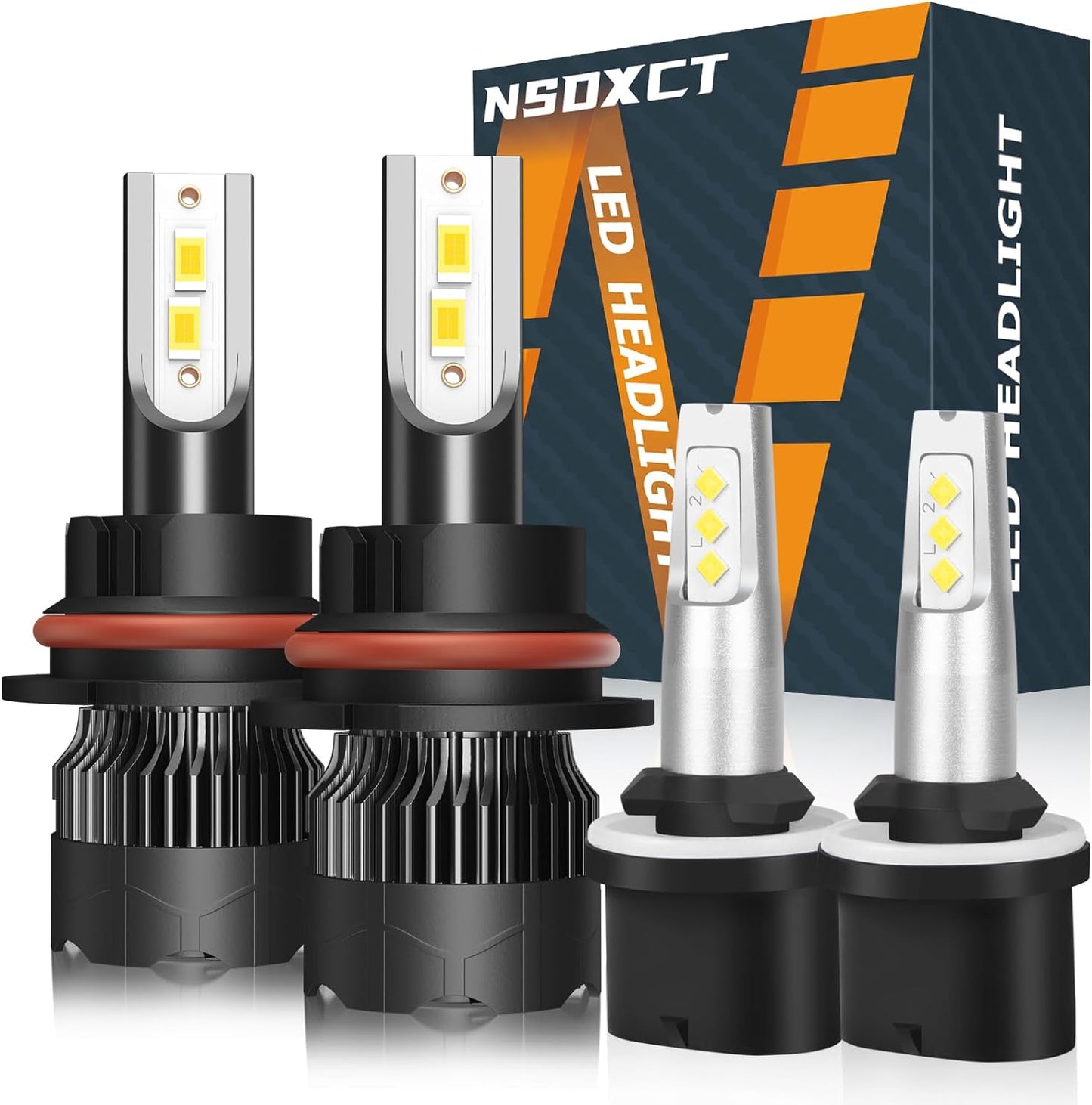 Fit for Jeep Grand Cherokee (2017-2021) H11 High Beam+H11 Low Beam LED Headlight Bulbs + H11 LED Fog Light Bulbs, 1:1 Mini Size Led Bulbs 6500K Cool White Plug and Play, 6PCS