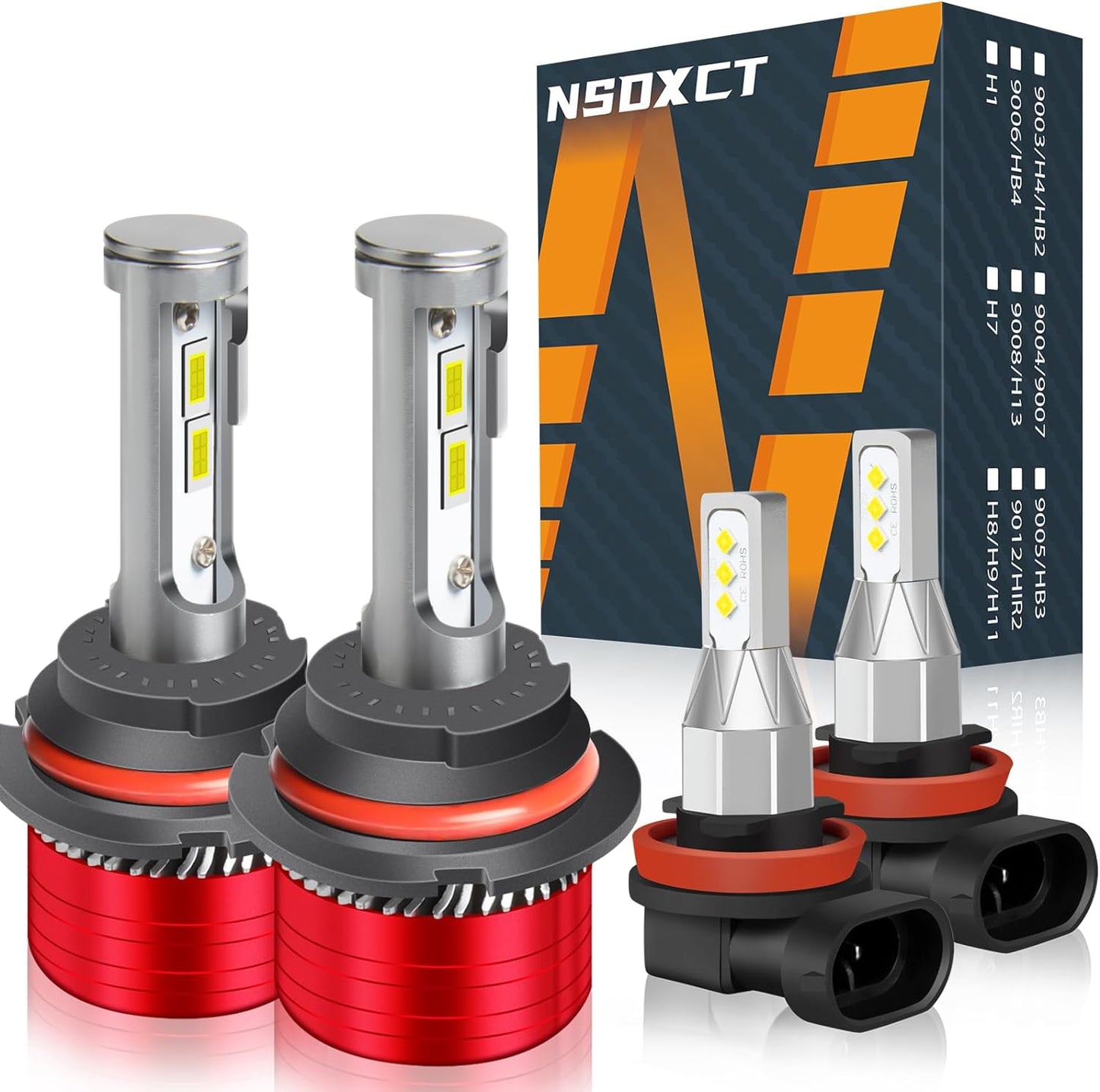 Fit For Ford F250 F350 F450 F550 (2005-2020) Led Headlight Bulbs, 9008 High Beam+9008 Low Beam+9145 Fog Light LED Bulbs, 6PCS