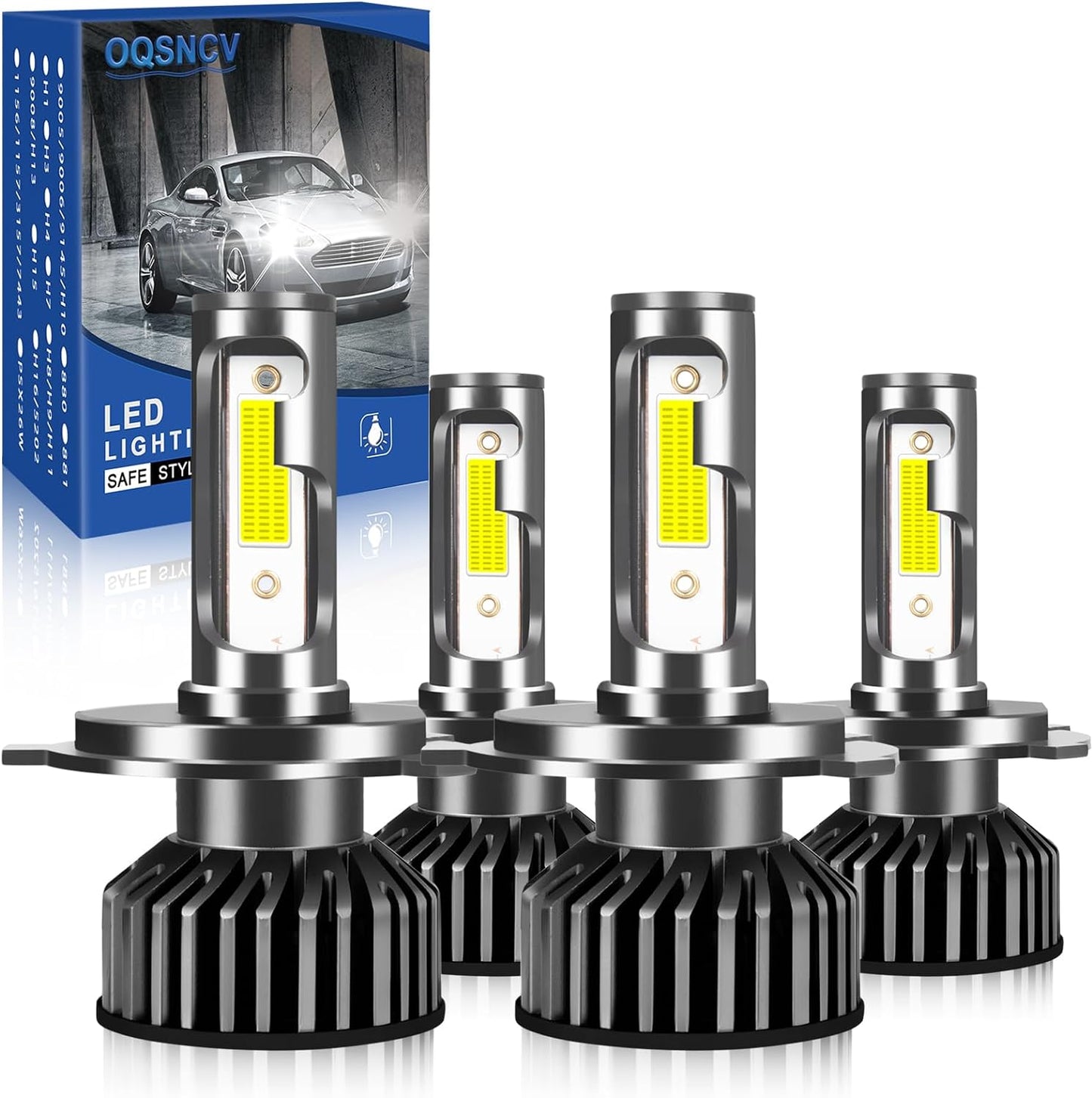 Fit For TOYOTA PRIUS 2004-2009 LED Bulbs, 9003H4 High/Low Beam+ 9006 LED Fog Light Bulbs, 60W 28000LM 6000K White Super Bright, Plug and Play, Pack of 4