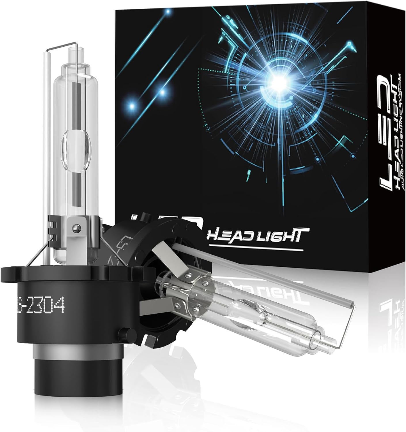 SHENKENUO D2S HID Bulbs, 35W Super Bright Xenon Bulbs, 6000K Low/high Beam HID Replacement Bulbs for Sedan SUV Pickup, 2-Pack