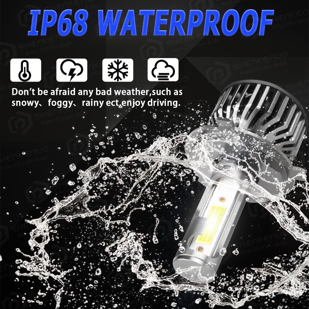 Fit for Toyota Tundra (2000-2006) Led Headlights Bulbs Combo, H4/9003 led light bulb High&Low Beam+9006 LED Fog Lights,Super Bright 6000K Cool White,Plug and Play,Pack of 4