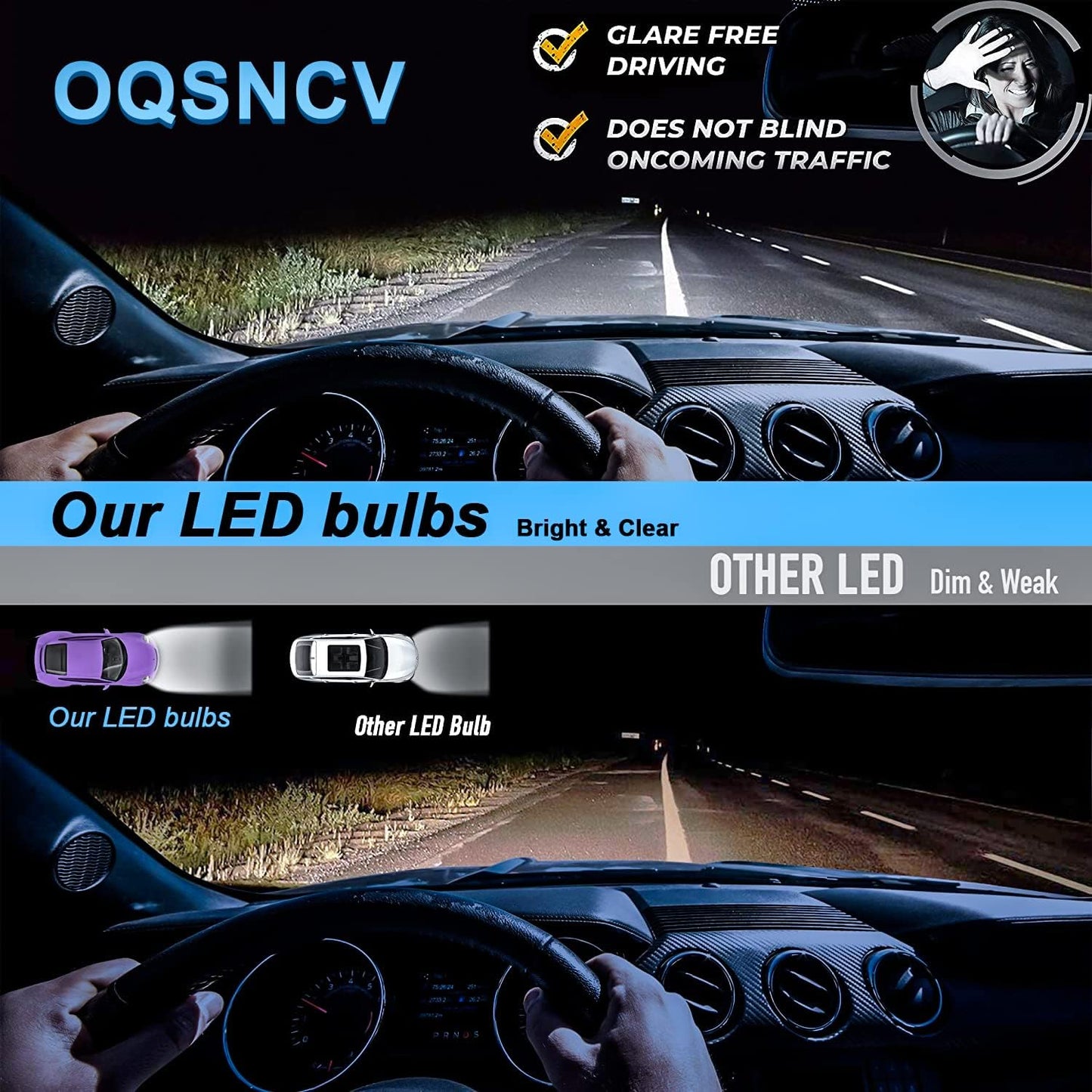 Fit for Hyundai Sonata 2011-2014 LED Headlight Bulb,H7 High Beam and Low Beam Bulb Super Bright Headlight Lights 6000K 48000LM White Plug and Play, Pack of 2