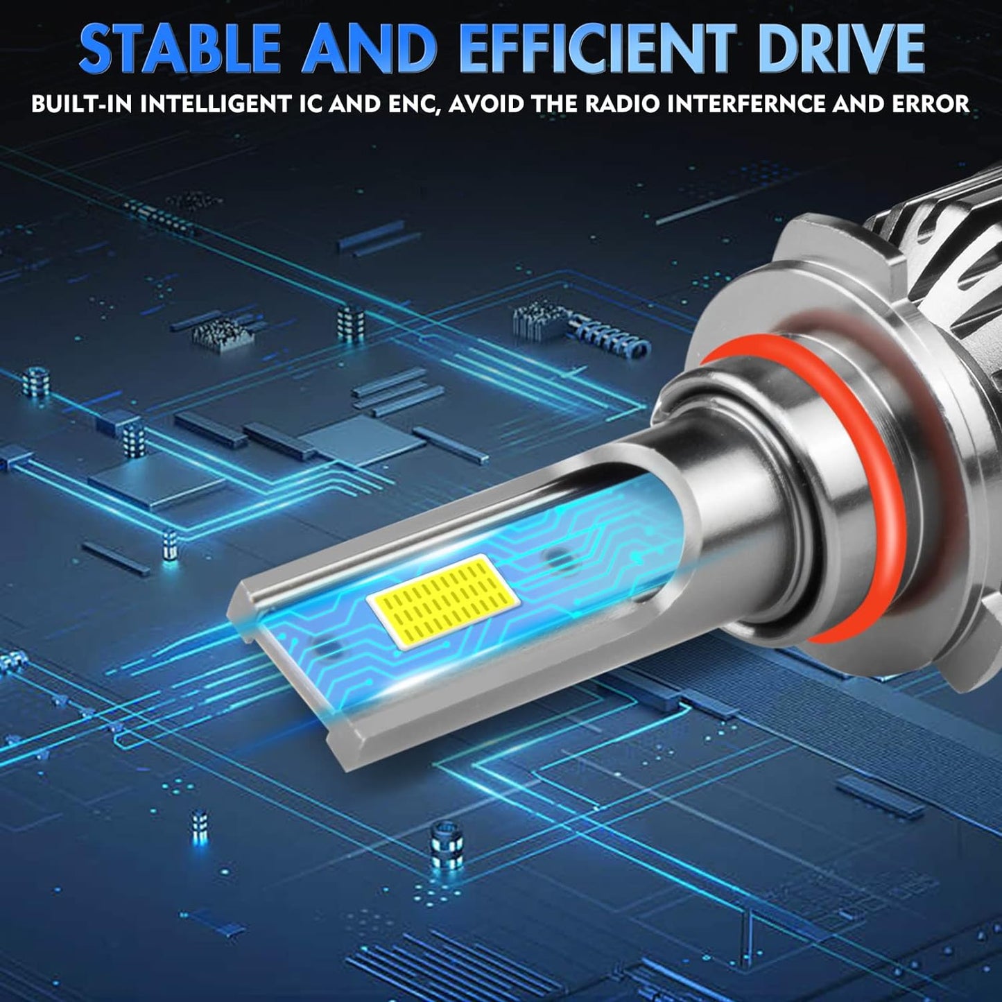 Fit for Jeep Grand Cherokee 1999-2010 LED Headlight Bulbs,9005 High Beam and 9006 Low Beam LED Headlight Bulb Kit, 60W 28000LM 6000K White Super Bright, Plug and Play, Pack of 4