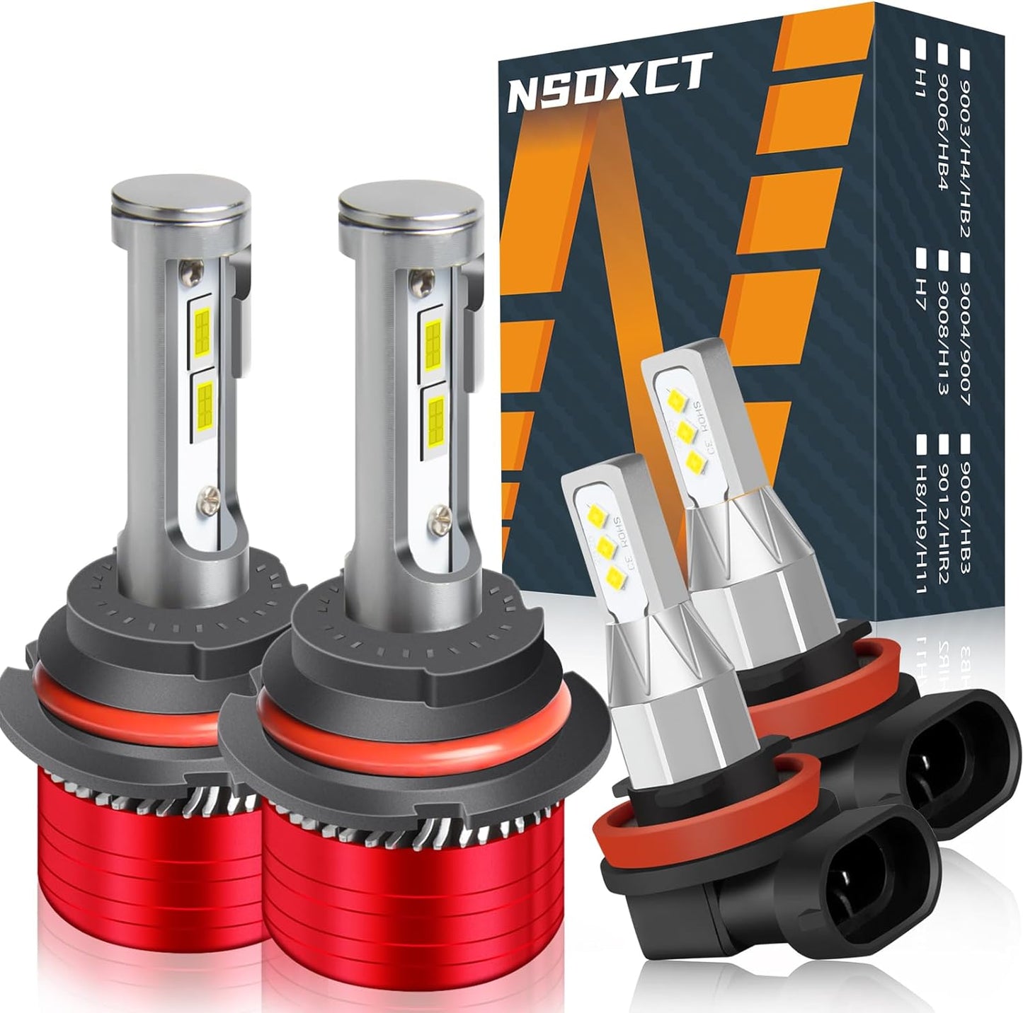 Fit For Ford F250 F350 F450 F550 (2005-2020) Led Headlight Bulbs, 9008 High Beam+9008 Low Beam+9145 Fog Light LED Bulbs, 6PCS