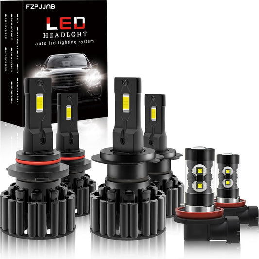 Fit for for SUBARU OUTBACK (2010-2014) LED Bulbs, 40000LM 9005 H7 High/Low Beam+H11 LED Fog Lights LED Headlamps Combo, Easy Installation, IP68 Waterproof, 6500K Cool White, 6PCS