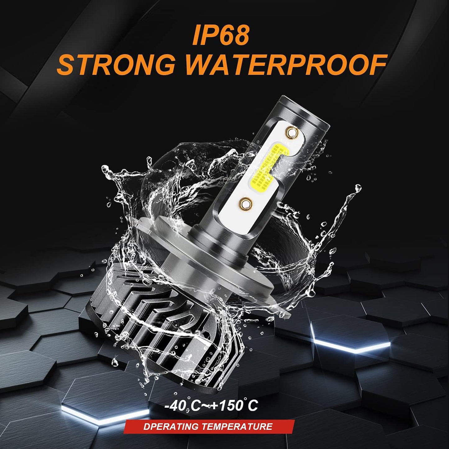 Fit for Nissan Versa (2007-2017) LED Bulbs Combo H4 High/Low Beam + H11 Fog Light LED Bulbs, 6000K Cool White LED Headlamps, Easy Installation Halogen Replacements, Pack of 4