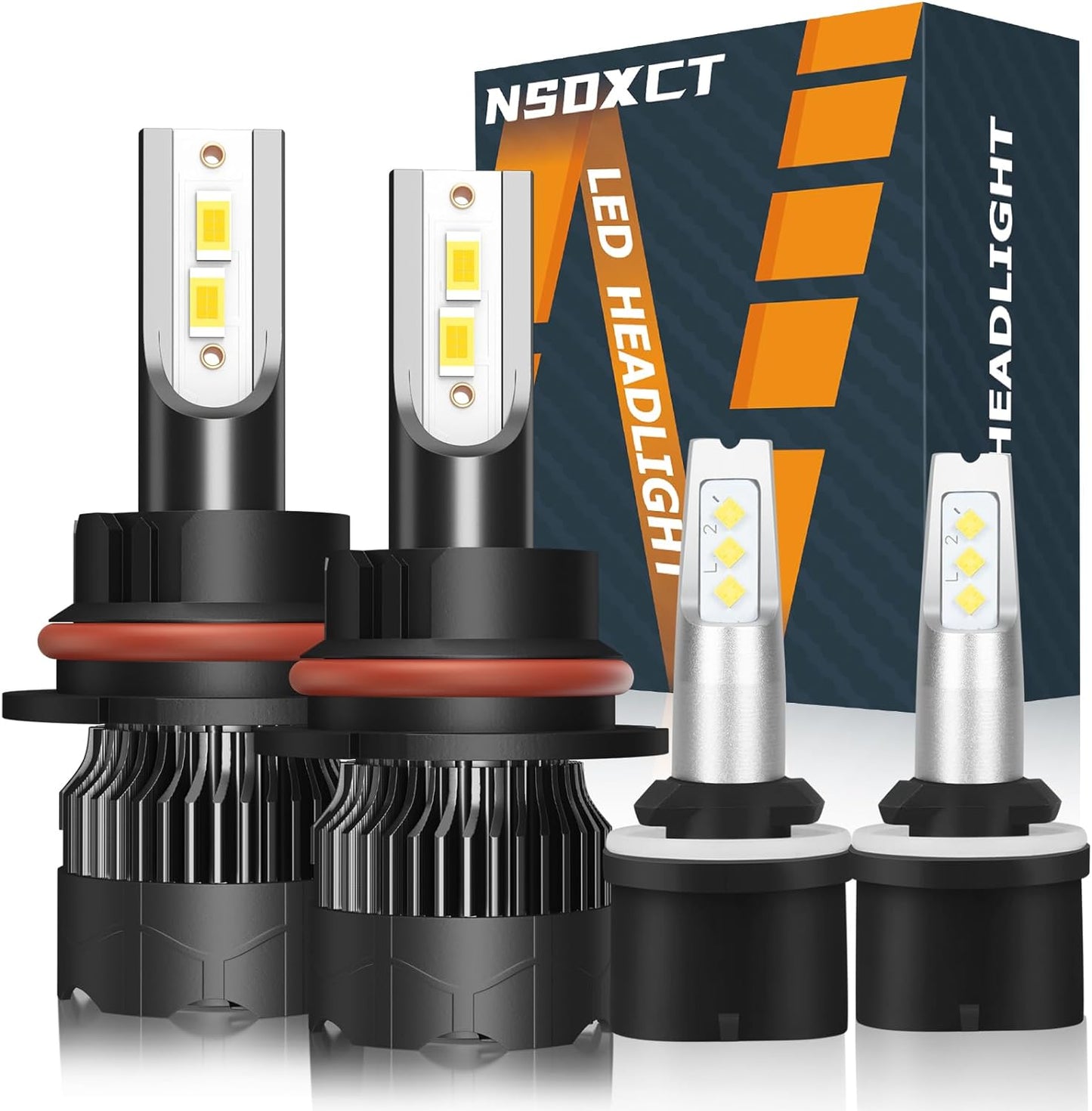 Fit For Lexus ES350 2007 2008 2009 Led Headlight Bulbs, 9005 High Beam+H7 Low Beam Led Bulbs+9006 LED Fog Light Bulbs Kit 36000LM 500% Brightness 6000K Cool White Headlight Bulbs, 6PCS