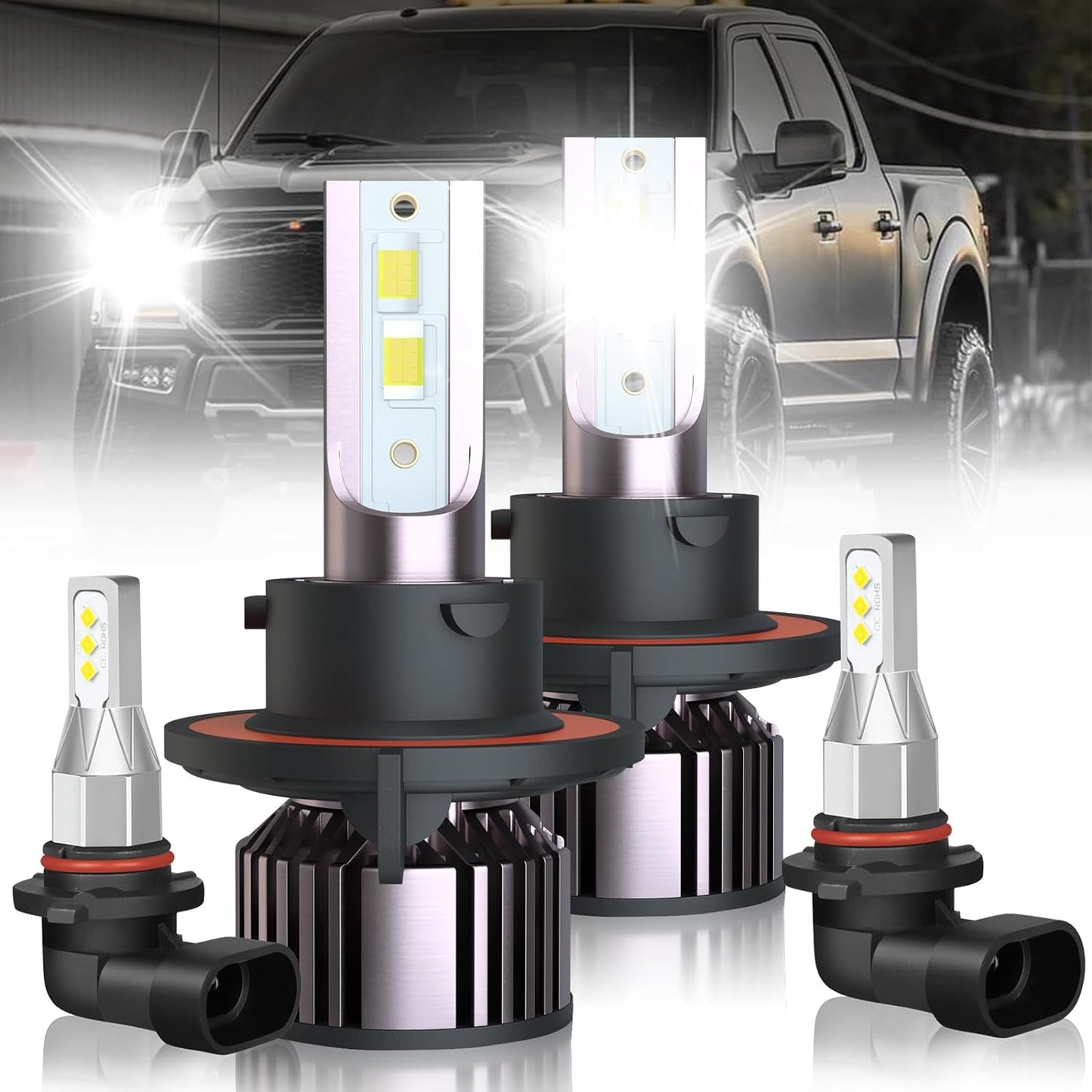 Fit For Ford F250 F350 F450 F550 (2005-2020) Led Headlight Bulbs, 9008 High Beam+9008 Low Beam+9145 Fog Light LED Bulbs, 6PCS