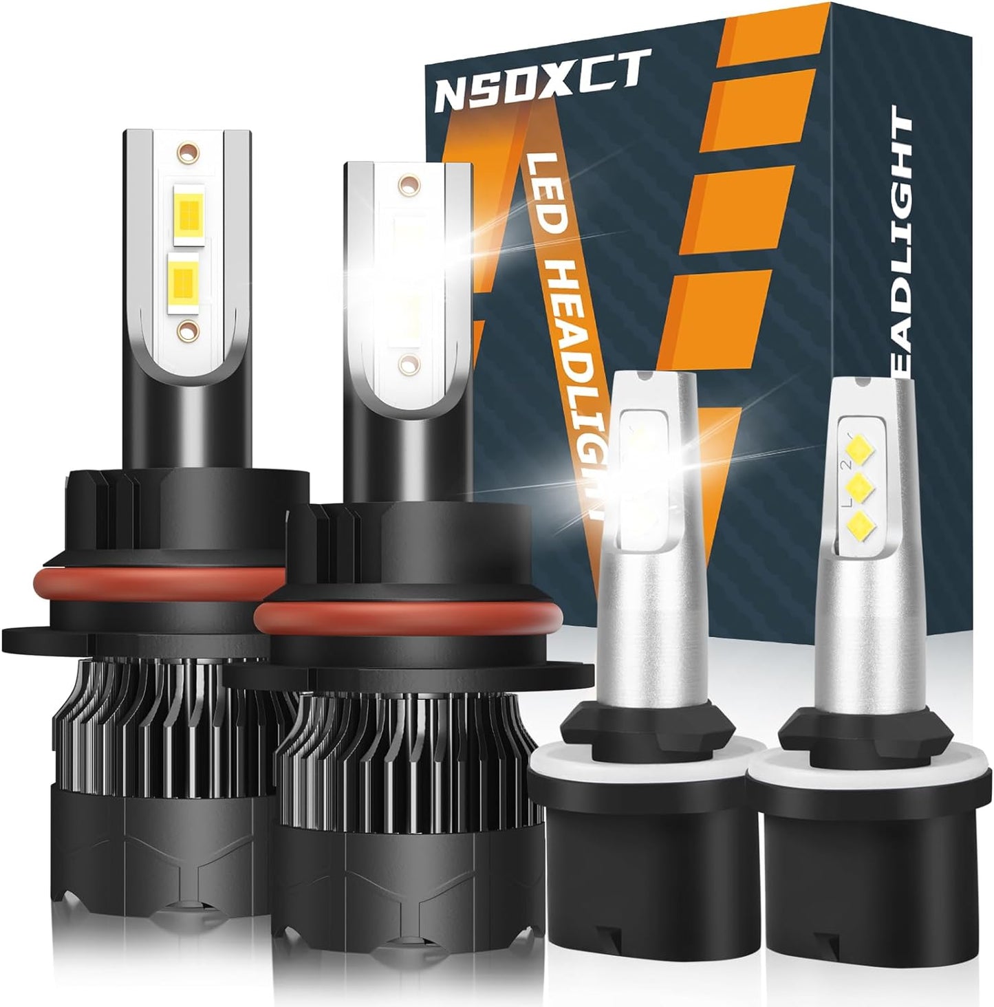 Fit For Lexus ES350 2007 2008 2009 Led Headlight Bulbs, 9005 High Beam+H7 Low Beam Led Bulbs+9006 LED Fog Light Bulbs Kit 36000LM 500% Brightness 6000K Cool White Headlight Bulbs, 6PCS