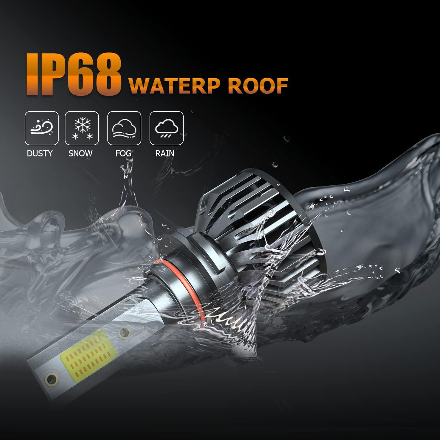 Light Bulbs Fit for Nissan Maxima(2009-2014), 9005/HB3 High Beam+H11 Low Beam+H11 Fog Light Bulbs, 300% Brightness 11000LM 6000K Cool White, Pack of 6
