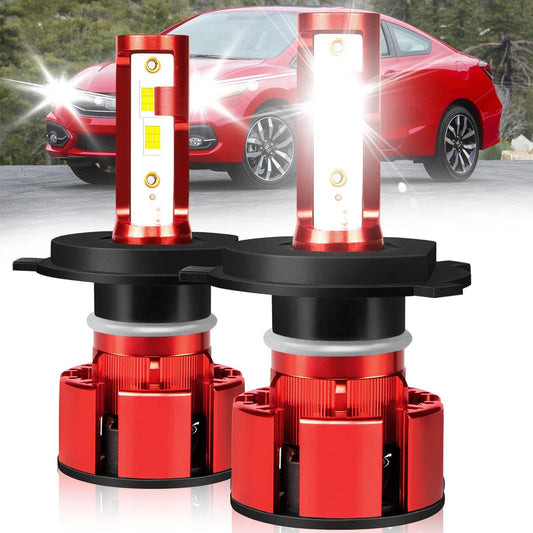 Fit for Honda Civic 1992-2003 Headlight Bulbs, 9003 Headlights Hi&Lo Dual Beam Kit, 500% Brightness 9003 Light Bulbs, 6500K White 36000LM 9003 Headlight Bulbs, 6pcs