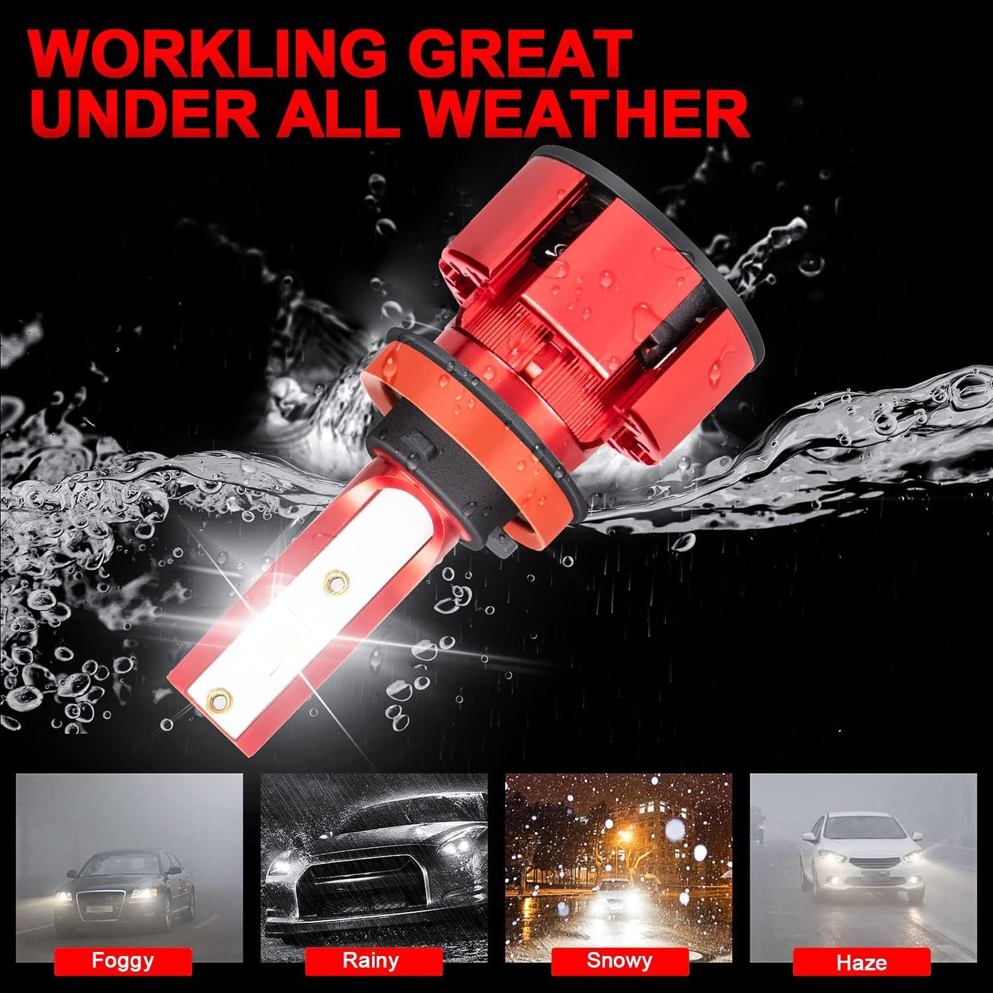 Fit for Jeep Grand Cherokee 2017 2018 2019 2020 2021 Led Lights, 500% Brightness H11+H11 Light Bulbs High&Low Beam+H11 LED Fog Lights，6500K White 36000LM H11 Led Light Bulb, 6Pcs H11 Led Bulbs