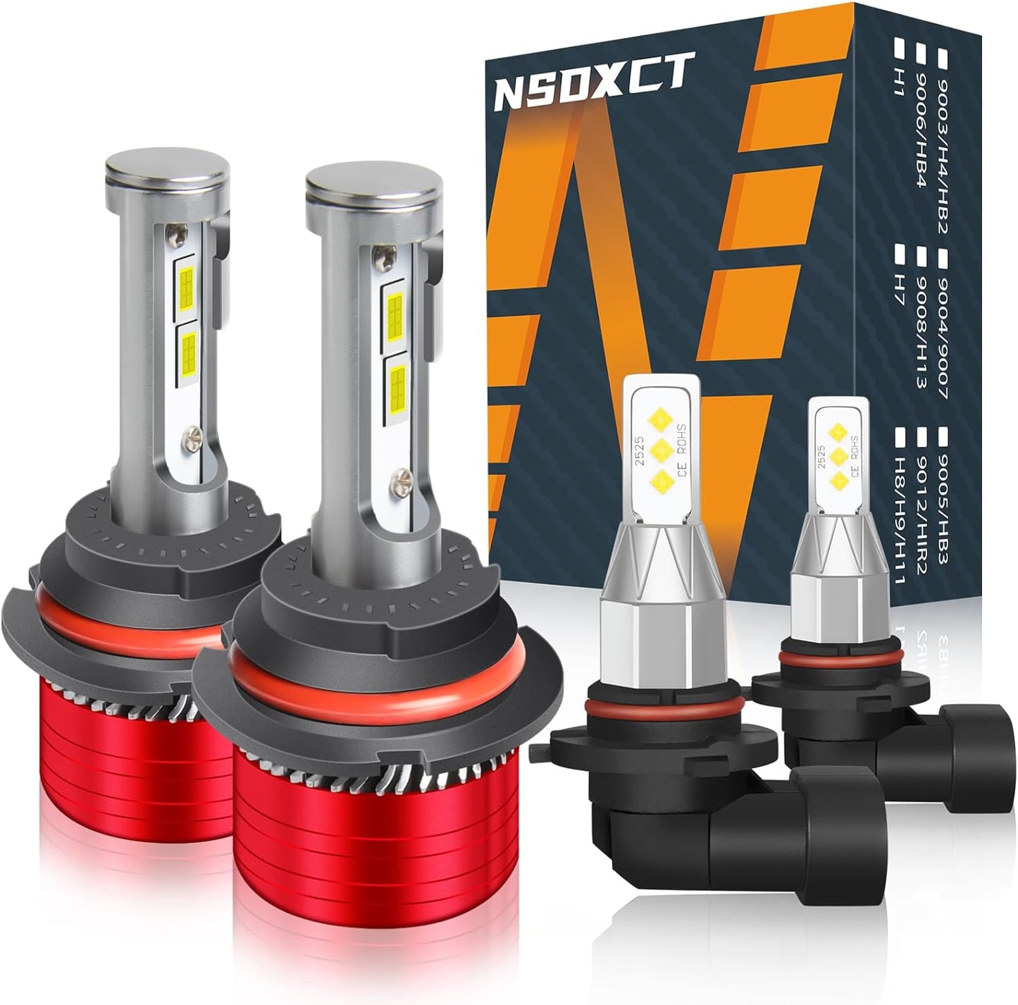 Fit For Ford F250 F350 F450 F550 (2005-2020) Led Headlight Bulbs, 9008 High Beam+9008 Low Beam+9145 Fog Light LED Bulbs, 6PCS