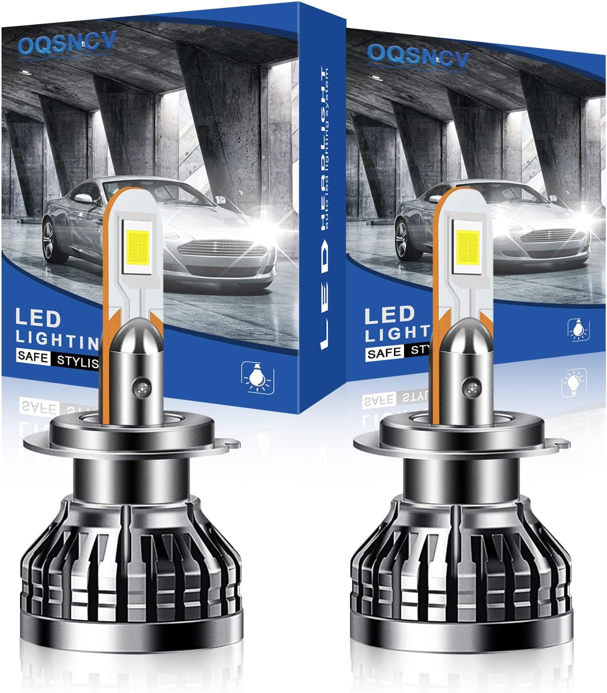 Fit for Hyundai Sonata 2011-2014 LED Headlight Bulb,H7 High Beam and Low Beam Bulb Super Bright Headlight Lights 6000K 48000LM White Plug and Play, Pack of 2